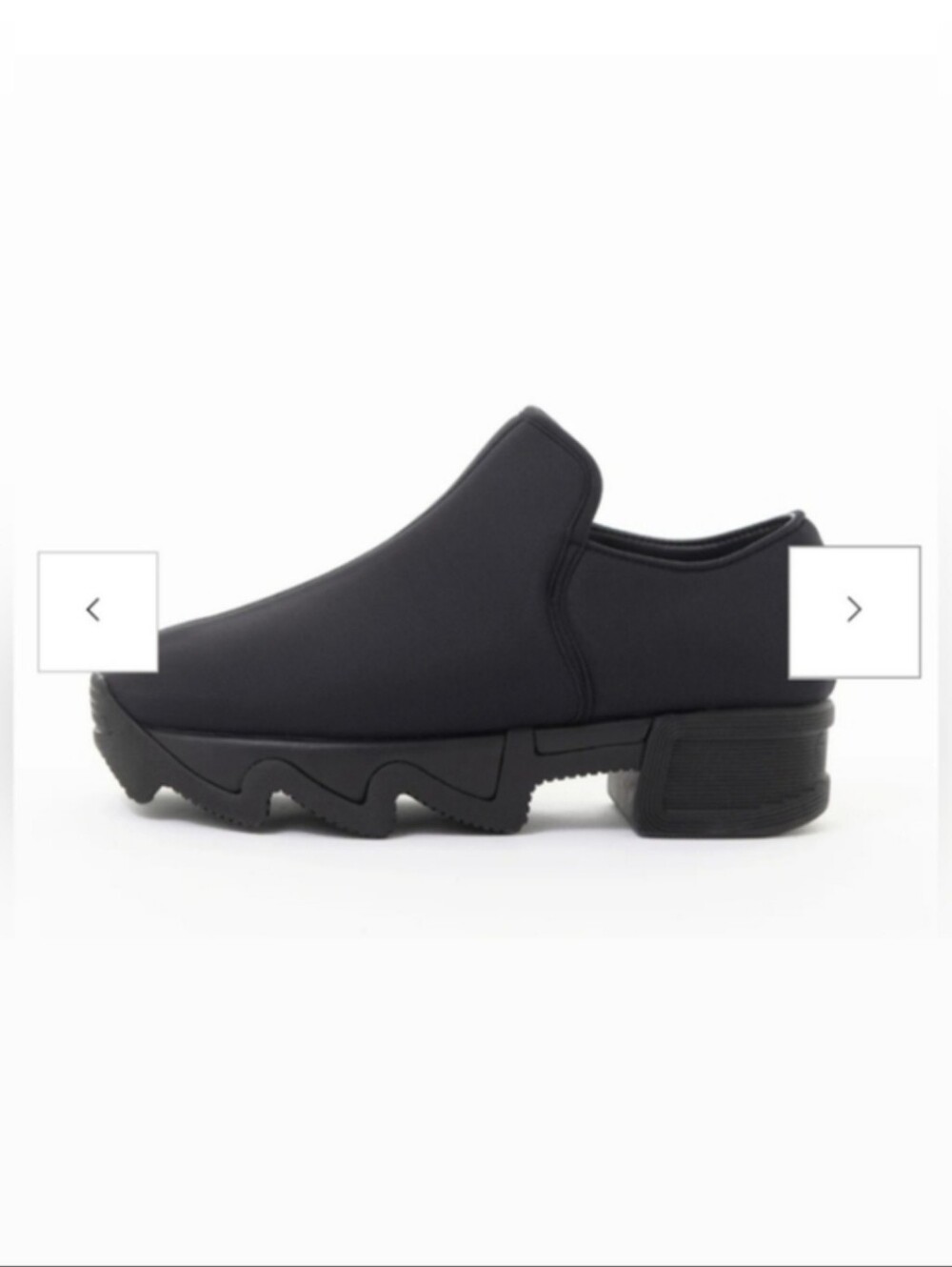 Black Slip-On Loafer with Sculpted Wave Sole